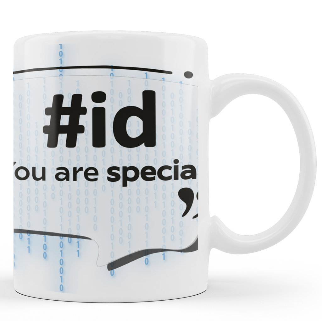 Printed Ceramic Coffee Mug | Mugs For Programmer | ID You Are Special |325 Ml